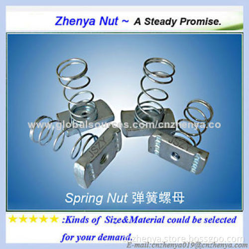 High-quality Stainless Steel Spring Nut, Made in China, M3-M48 Dimensions, Zinc-plated